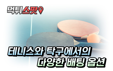 테니스와 탁구 토토의 배팅 옵션과 종류